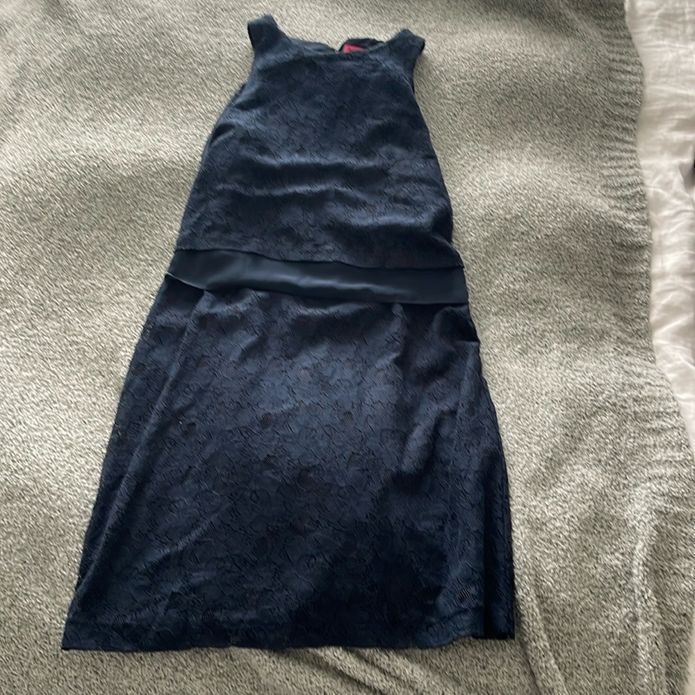 Betsy Johnson size 14 navy lacy dress